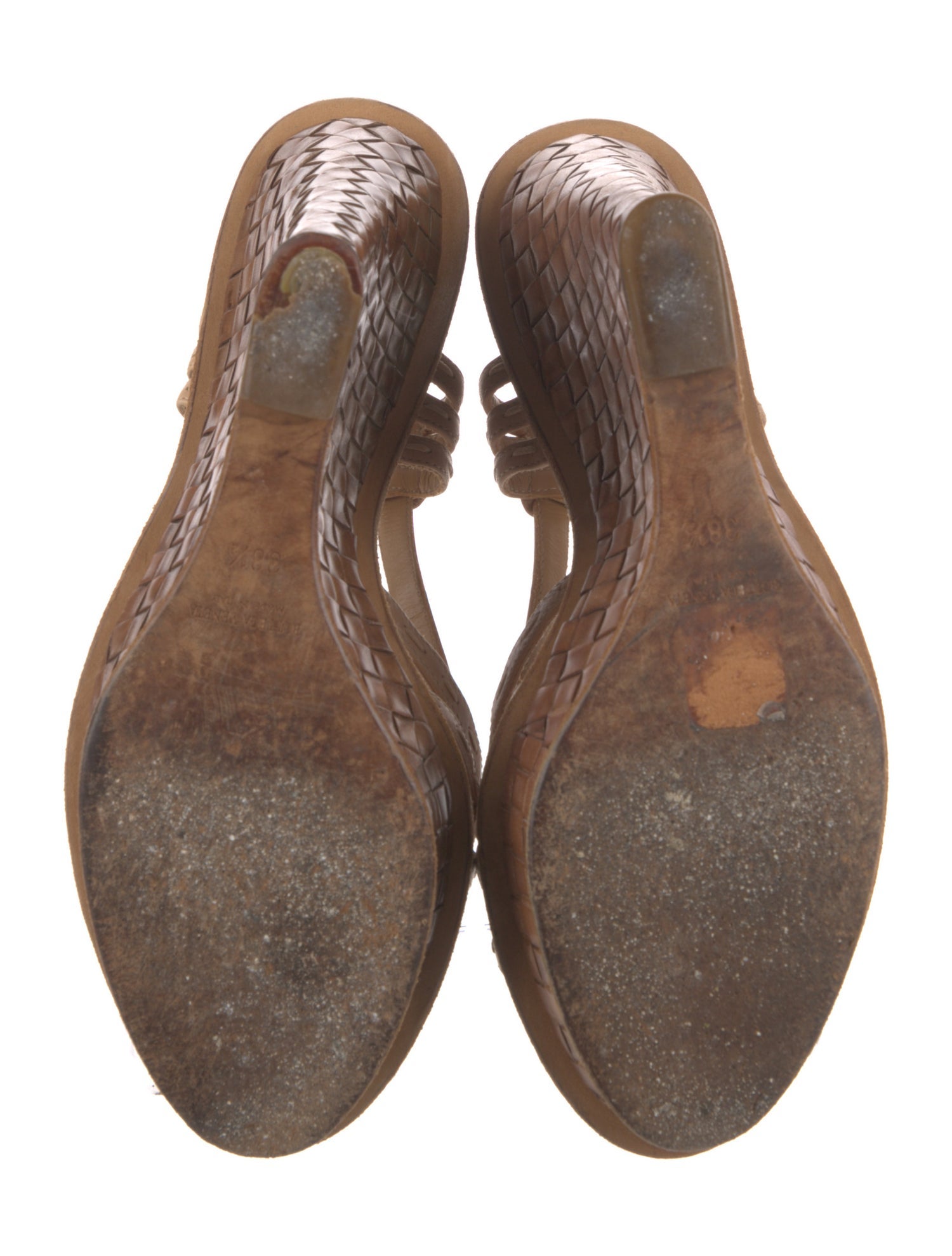 Bottega Veneta Intrecciato Weave Leather Slingback Sandals